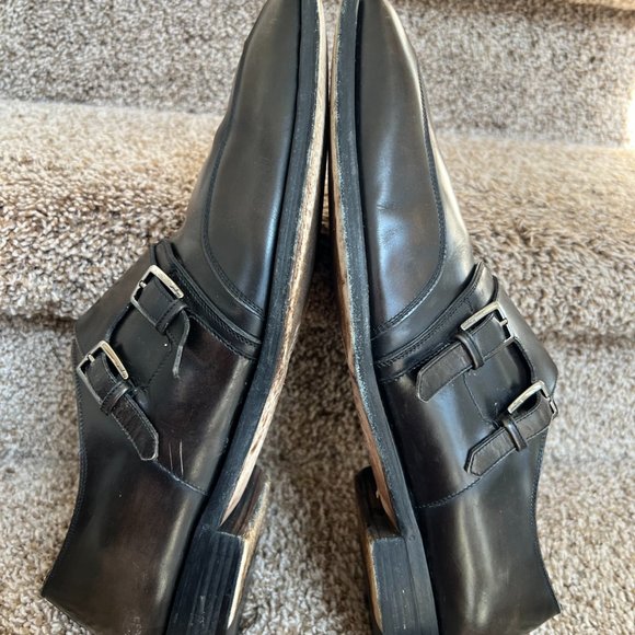 Salvatore Ferragamo Men\'s Brown Double Monk Straps Leather Loafers. main image 7